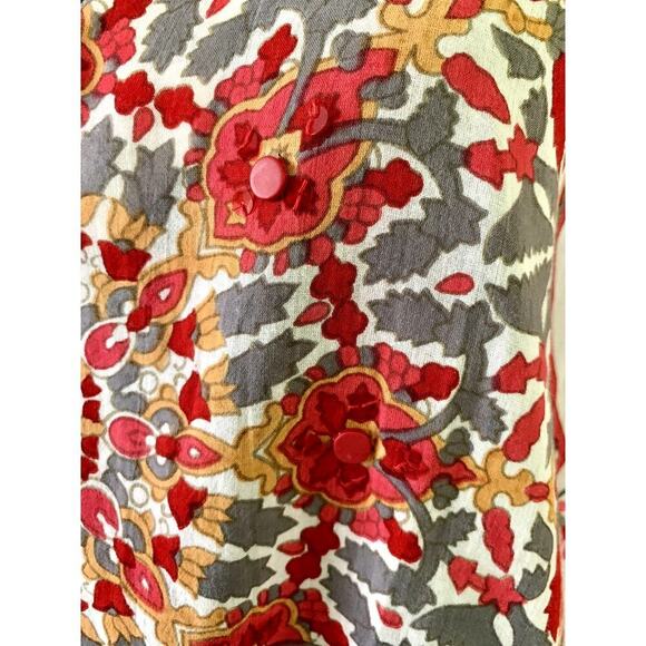 CZ Cover-Ups Cotton Geometric Print Boho Embellished Tunic Large - Picture 5 of 9